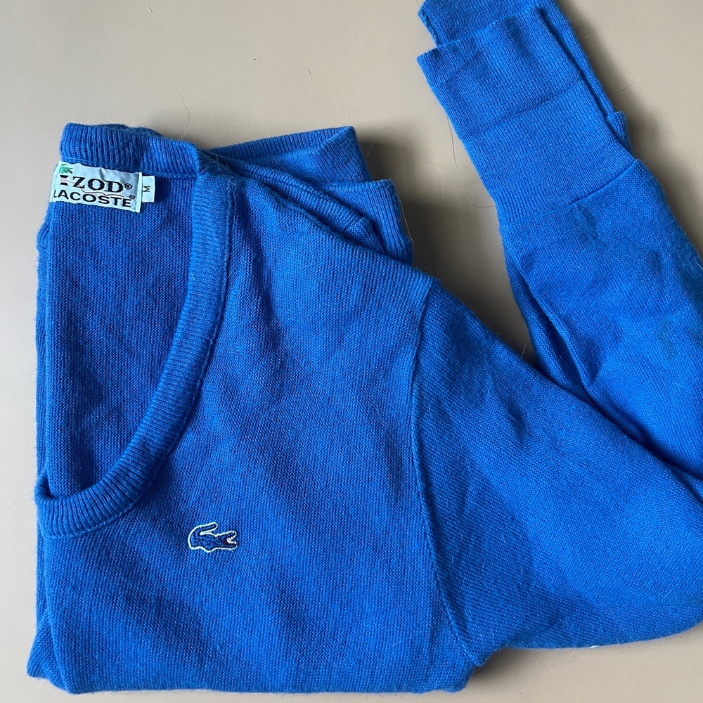 Lacoste Women's Bright Blue Crew Neck Sweater